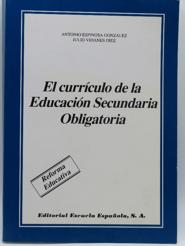 Currículo de la Educación Secundaria Obligatoria