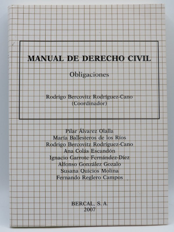 Manual de Derecho Civil. Obligaciones