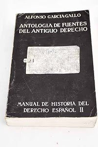 Manual de Historia del Derecho Español, Tomo II