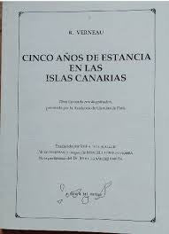 Cinco Años de Estancia en las Islas Canarias