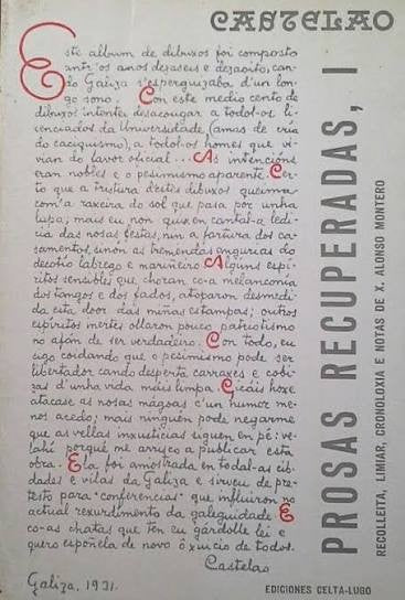 Prosas Recuperadas, i