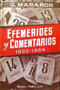Efemérides y Comentarios 1952-1954
