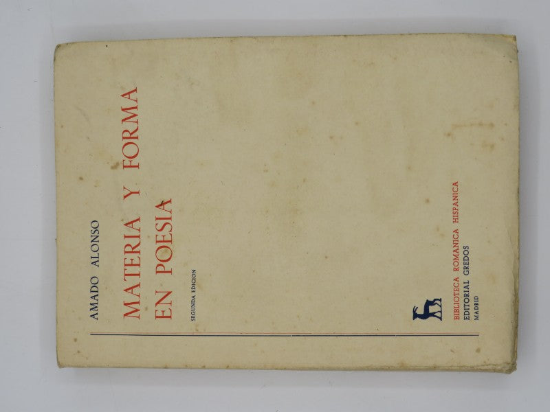 Materia y Forma en Poesía