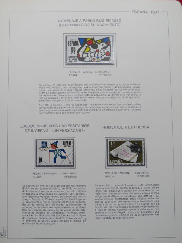 Colección España Filatelia Completa 1977-1981 - Álbum Fm - Sellos Nuevos Mnh