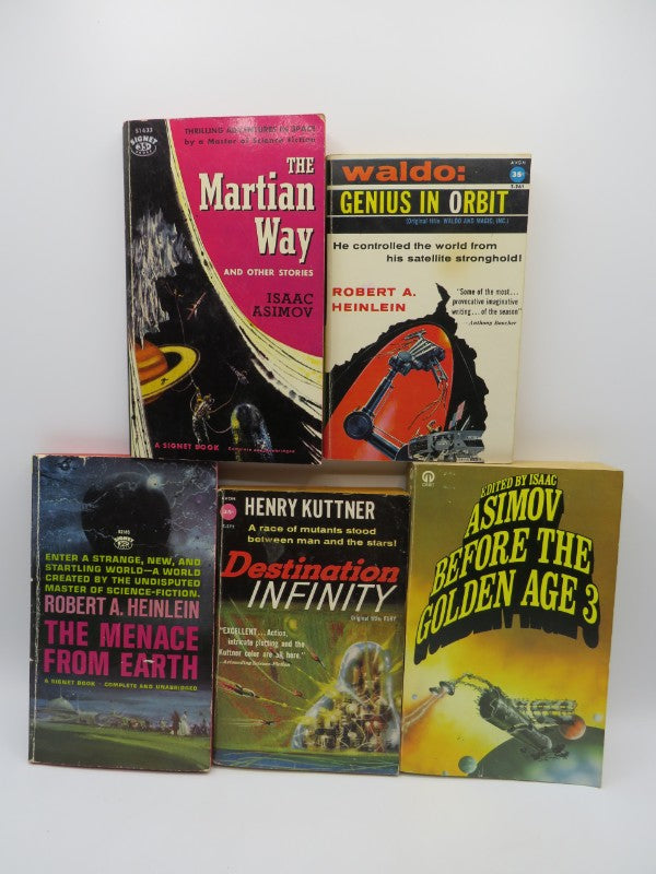 Pack 5 Libros Ciencia Ficción Vintage Inglés - Isaac Asimov y Robert A. Heinlein (Martian Way, Etc.)