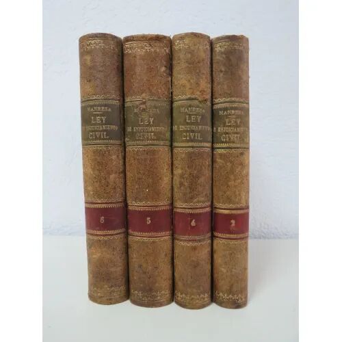 Comentarios a la Ley Ey de Enjuiciamiento Civil. Reformada 5 Volumenes. 1856/1869.