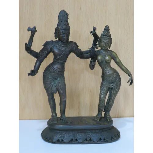 Figura de Bronce Shiva y Parvati