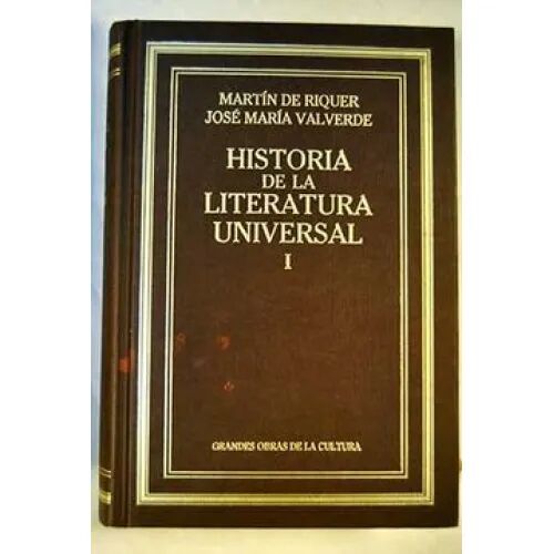 Historia de la Literatura Universal Tomo i